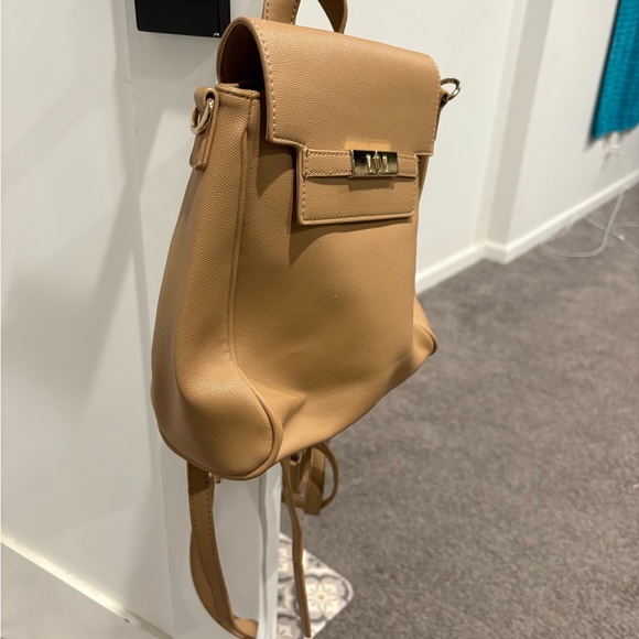JCPenney Tan Mini Bag with Structured Design and Metallic Detailing - Picture 3 of 5
